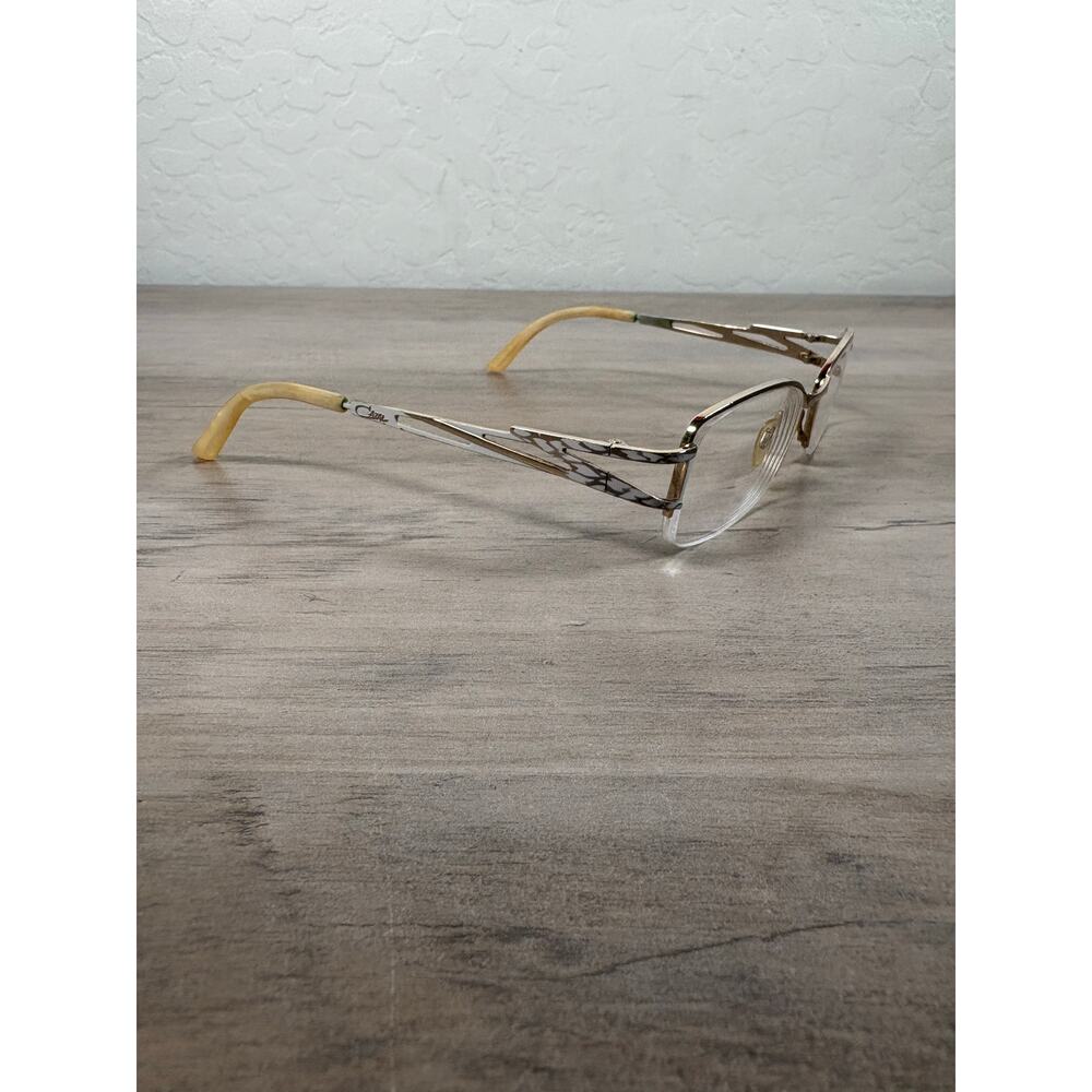 Cazal Semi-Rimless Eyeglasses Gold Vintage Germany Women's Frames-EUC